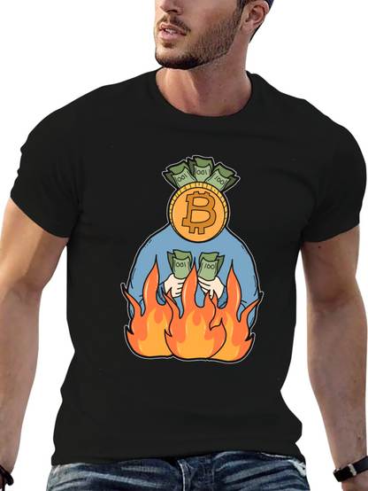 Bitcoin Burning Money T-Shirt