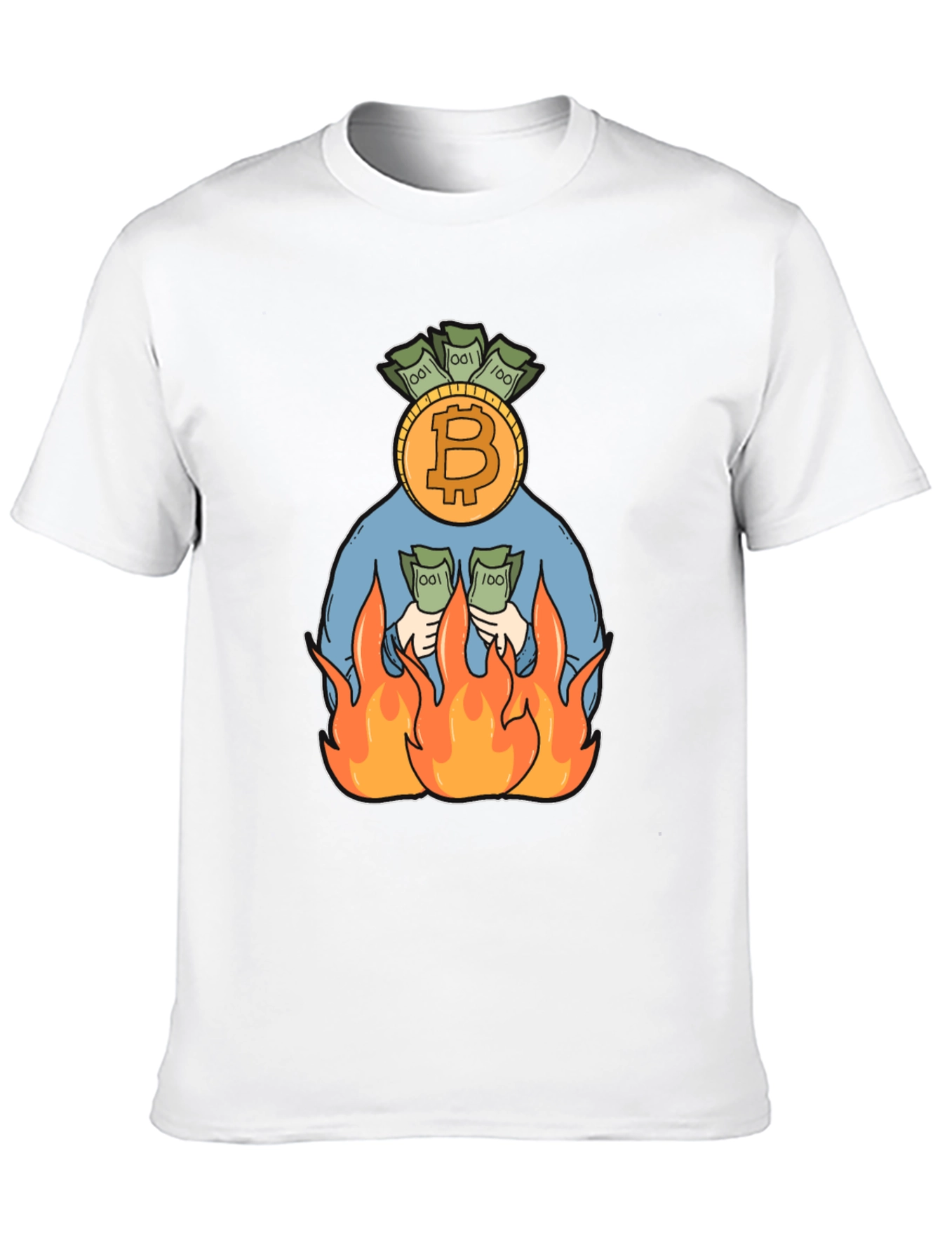 Bitcoin Burning Money T-Shirt