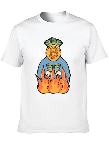 Bitcoin Burning Money T-Shirt