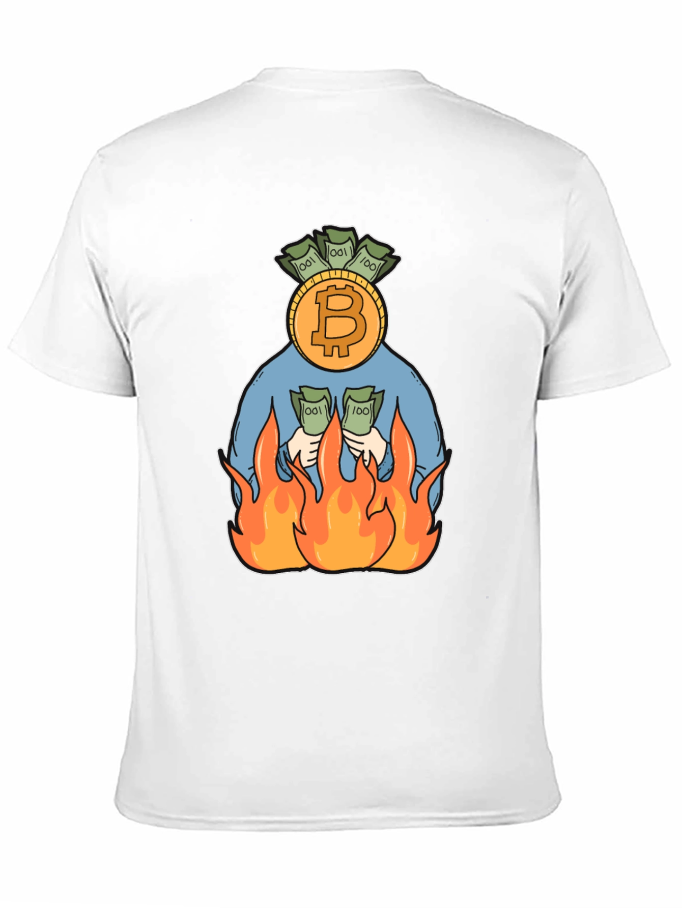 Bitcoin Burning Money T-Shirt
