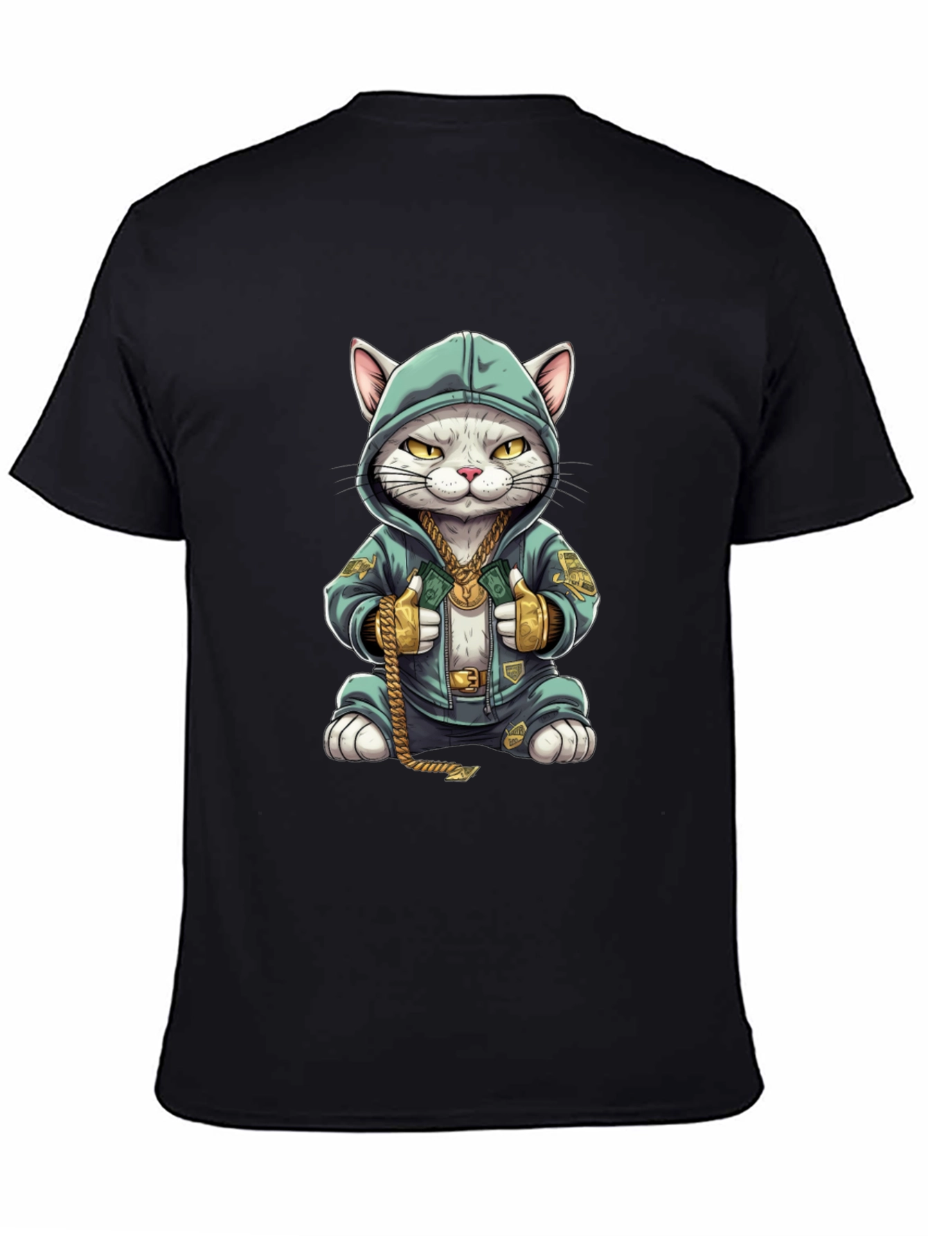 Cool Cat in Hoodie T-Shirt