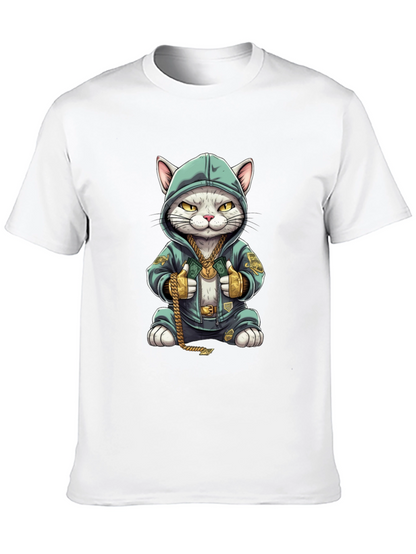 Cool Cat in Hoodie T-Shirt
