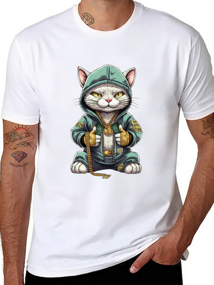 Cool Cat in Hoodie T-Shirt
