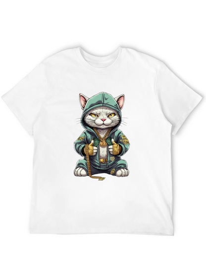 Cool Cat in Hoodie T-Shirt