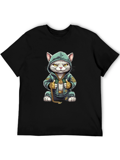 Cool Cat in Hoodie T-Shirt