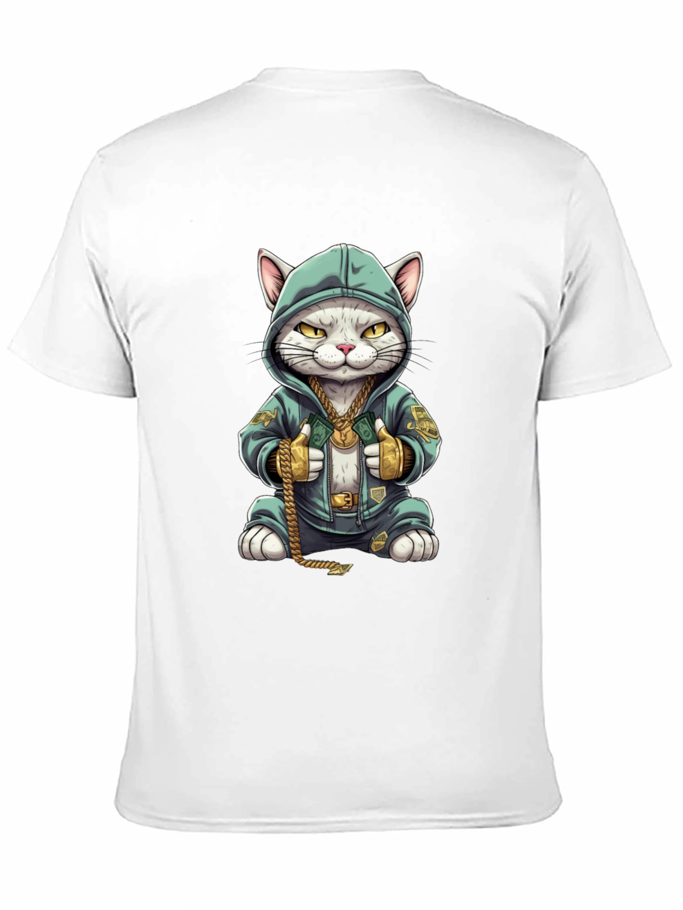 Cool Cat in Hoodie T-Shirt