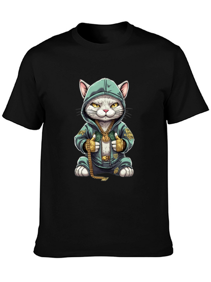 Cool Cat in Hoodie T-Shirt