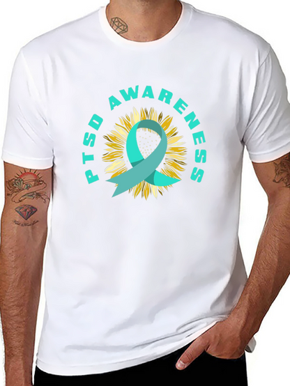 PTSD Awareness Sunflower Ribbon T-Shirt