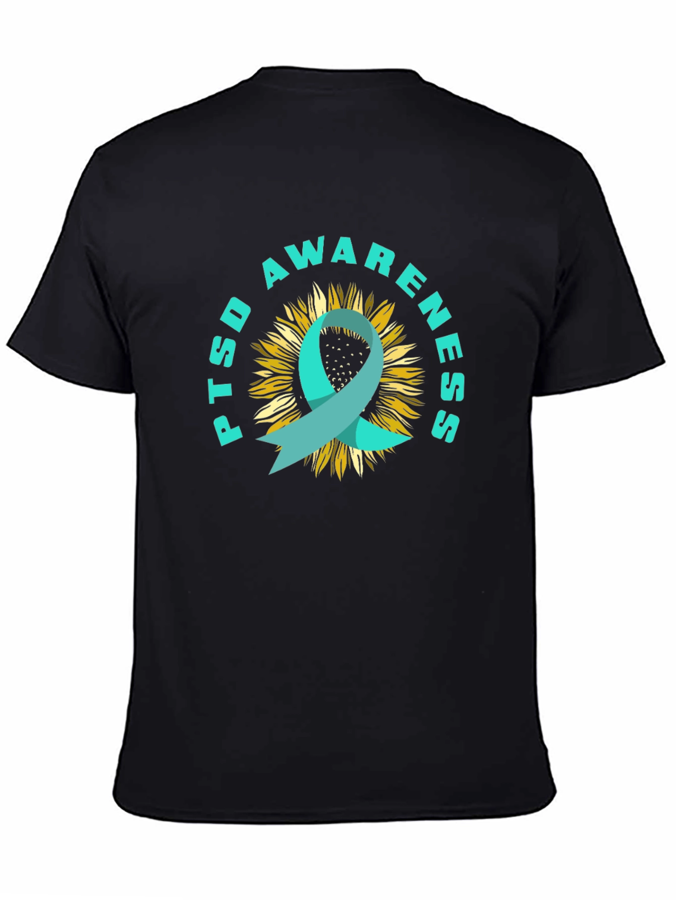 PTSD Awareness Sunflower Ribbon T-Shirt