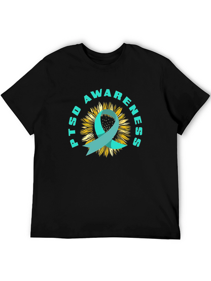 PTSD Awareness Sunflower Ribbon T-Shirt