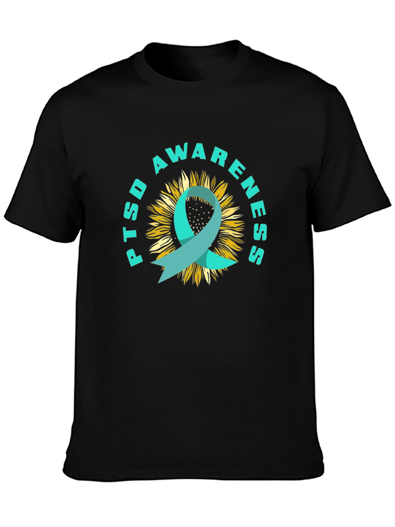 PTSD Awareness Sunflower Ribbon T-Shirt