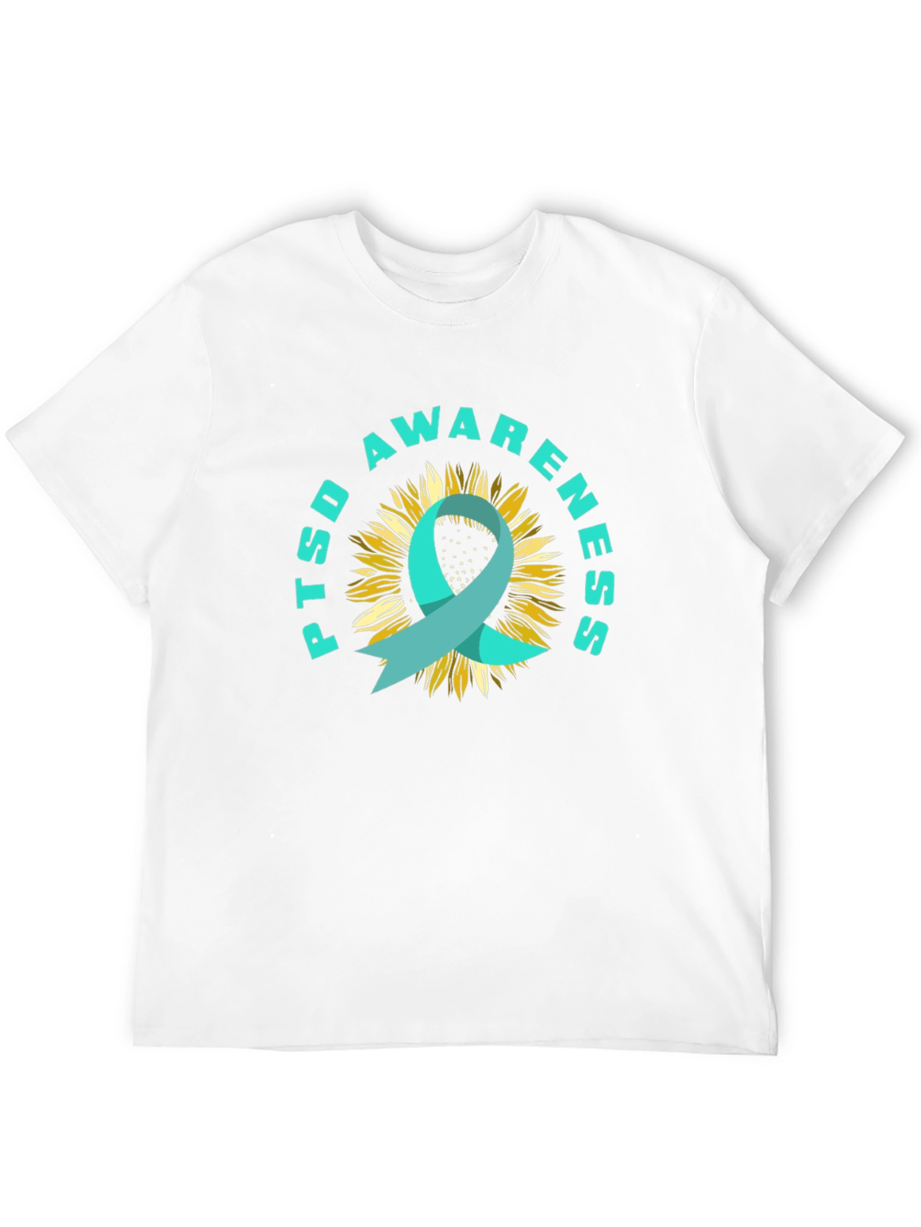PTSD Awareness Sunflower Ribbon T-Shirt