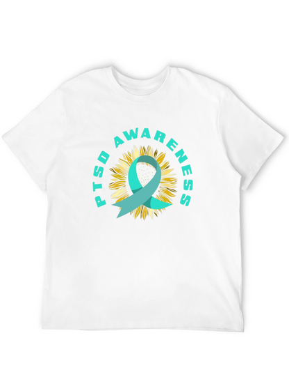 PTSD Awareness Sunflower Ribbon T-Shirt