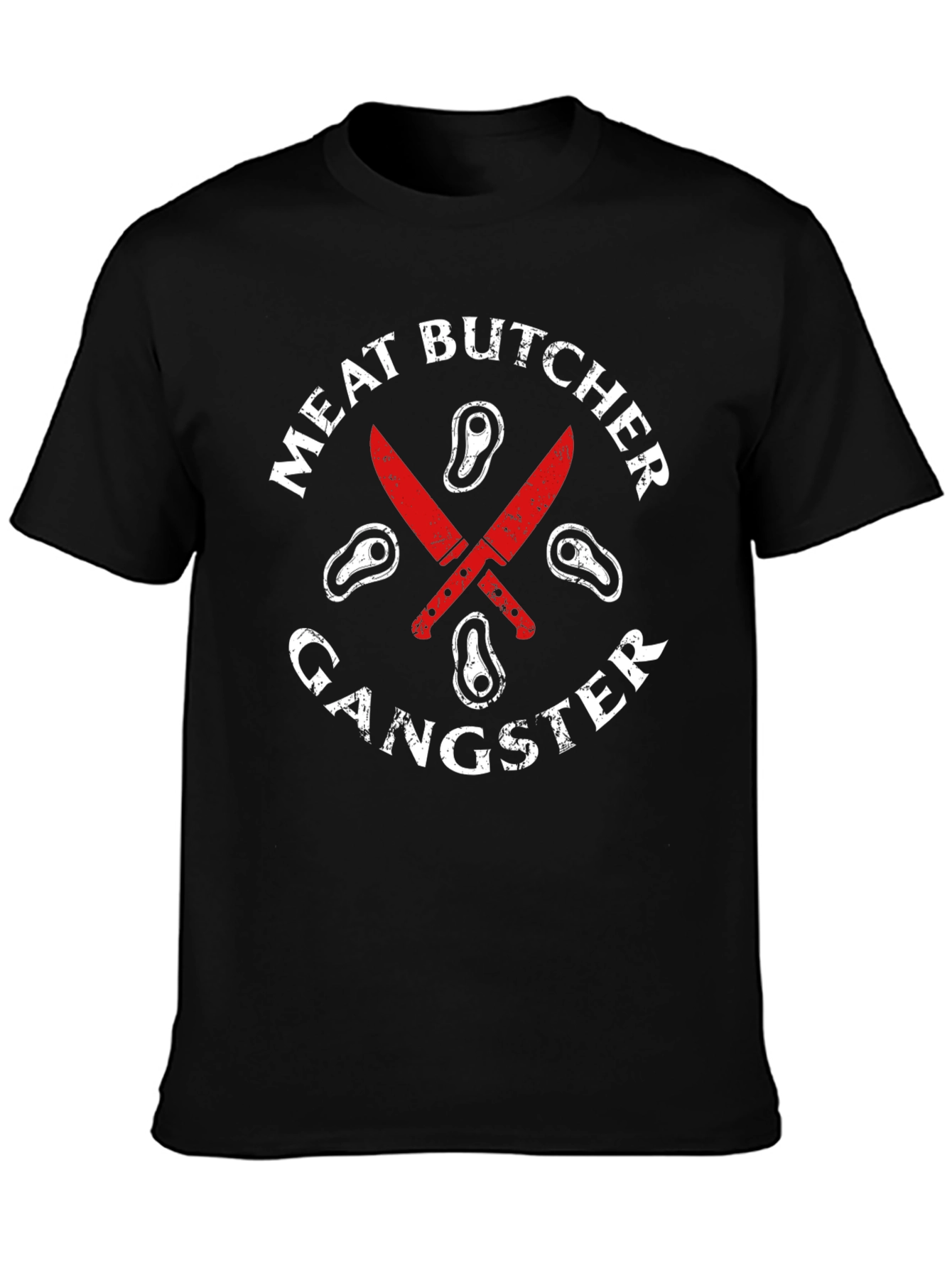Meat Butcher Gangster Graphic T-Shirt