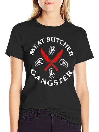 Meat Butcher Gangster Graphic T-Shirt