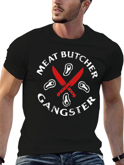 Meat Butcher Gangster Graphic T-Shirt