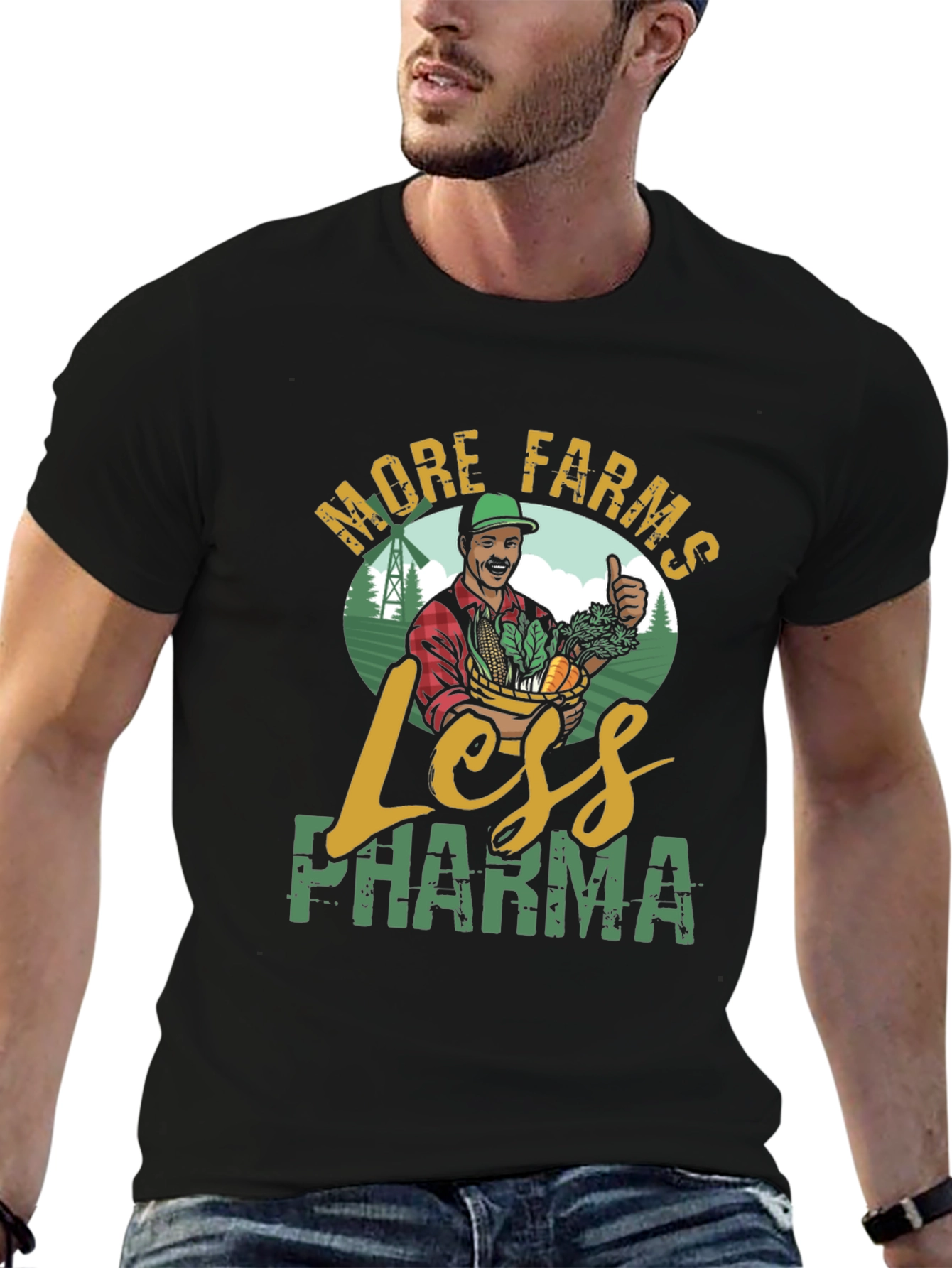 More Farms Less Pharma T-Shirt