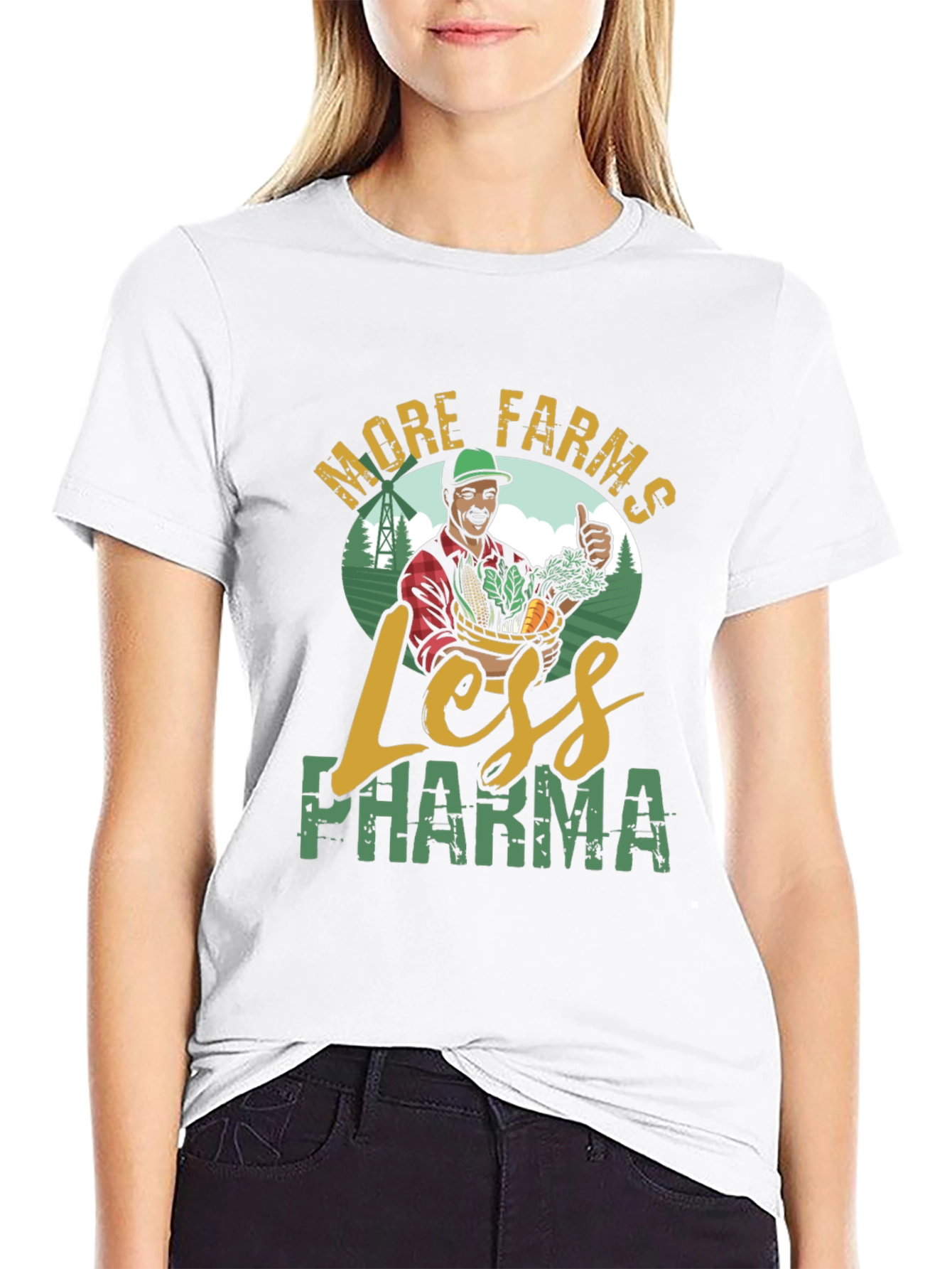More Farms Less Pharma T-Shirt