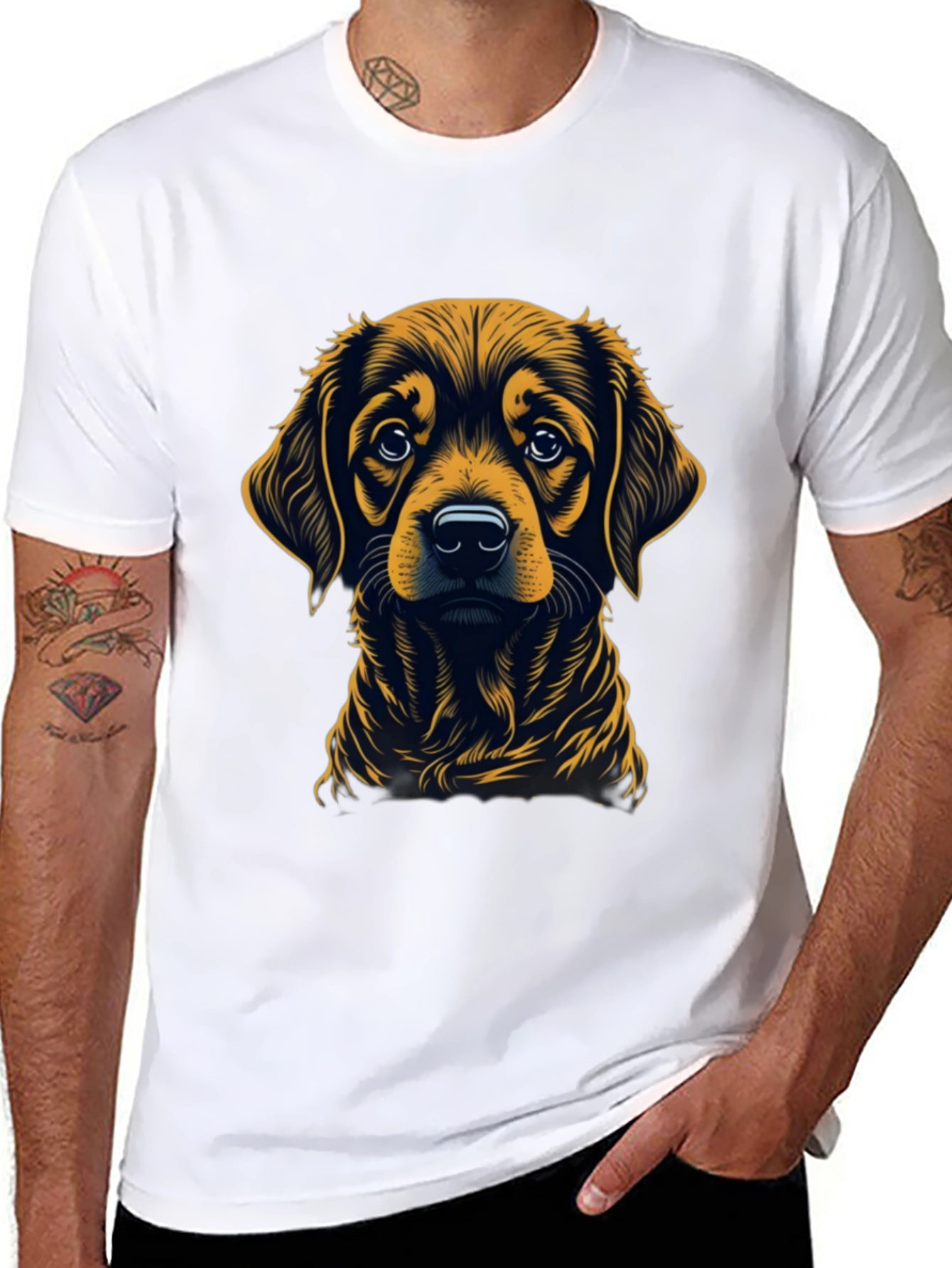 Dog Graphic Black T-Shirt