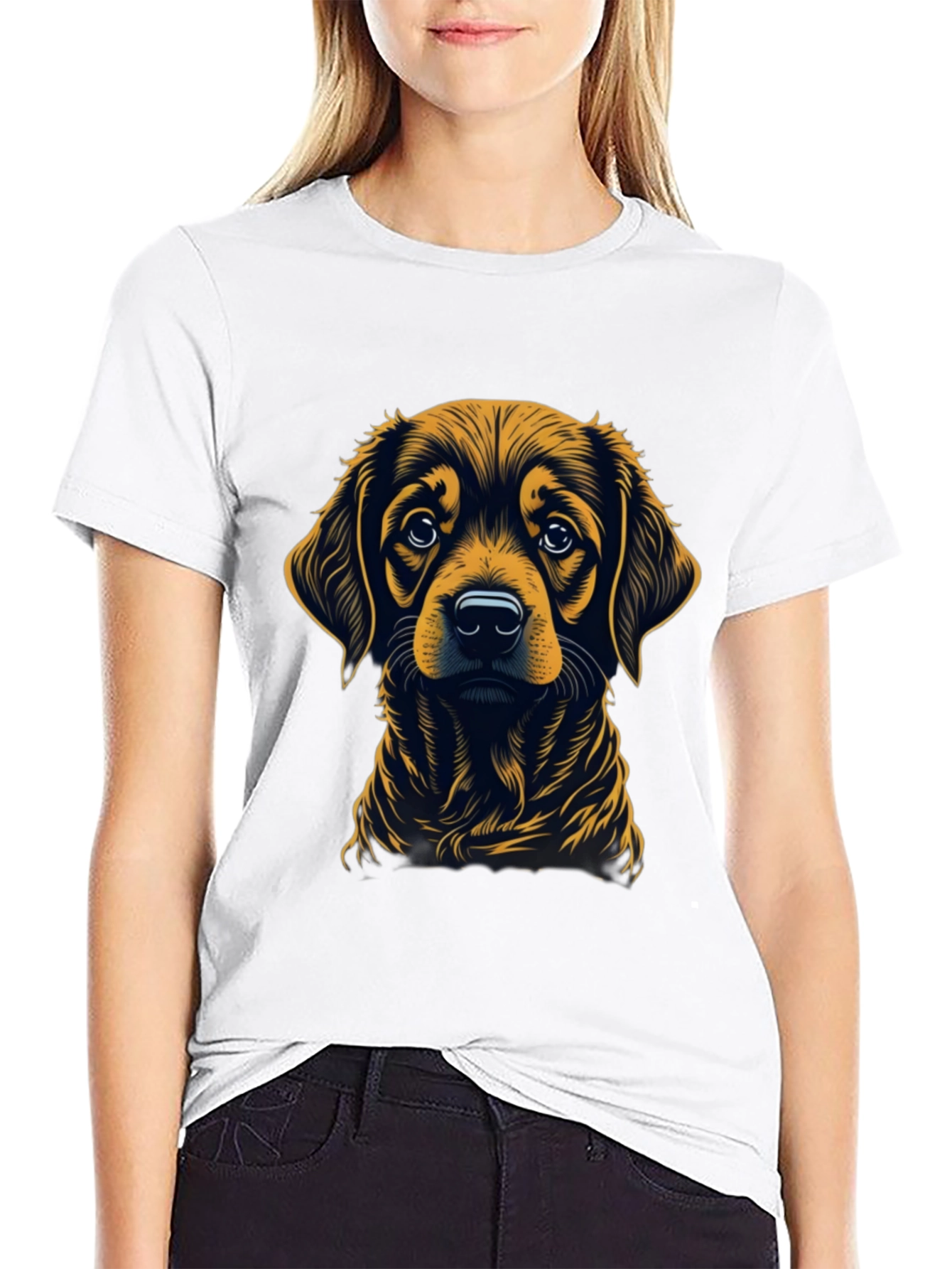 Dog Graphic Black T-Shirt