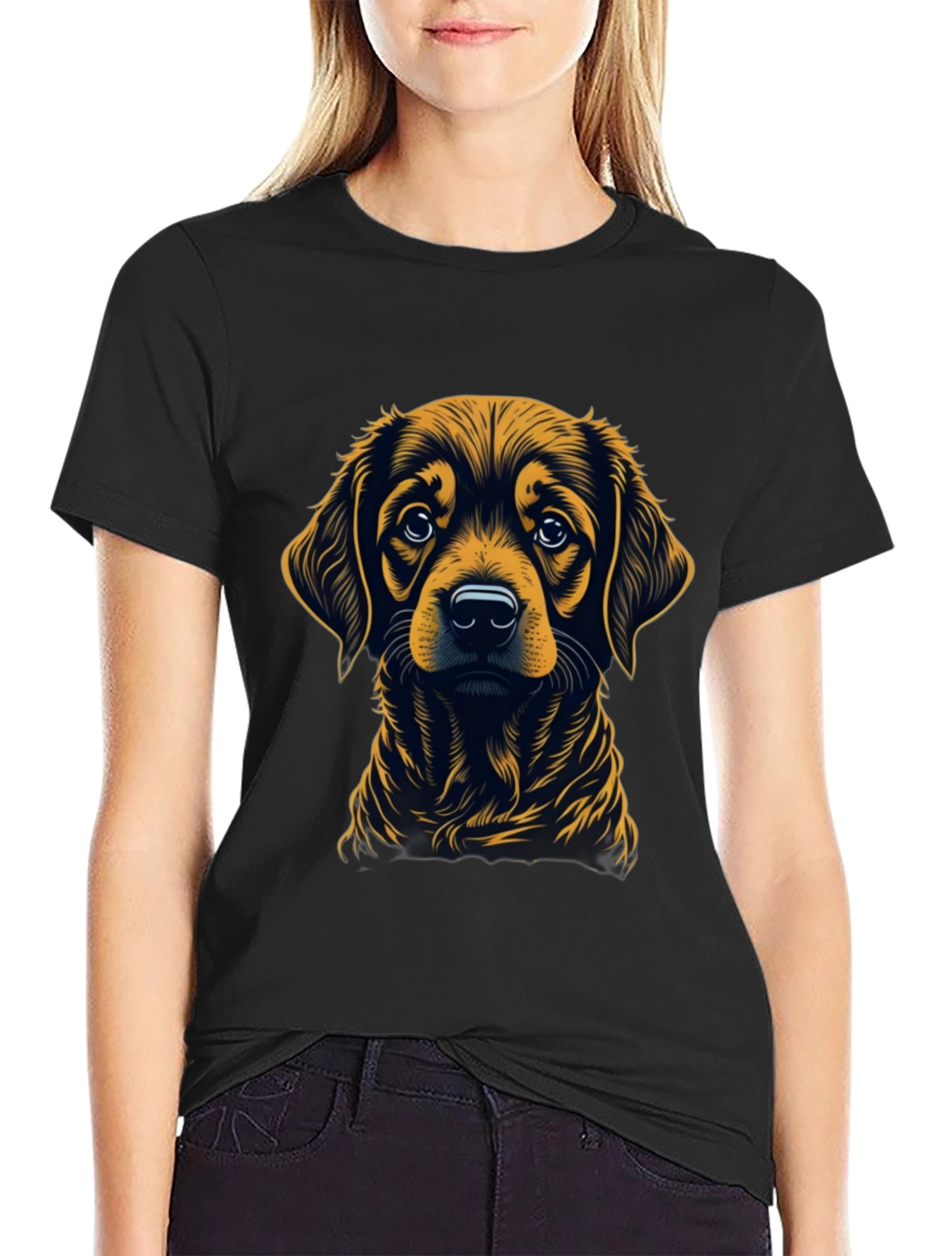 Dog Graphic Black T-Shirt