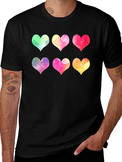 Watercolor Hearts Graphic T-Shirt