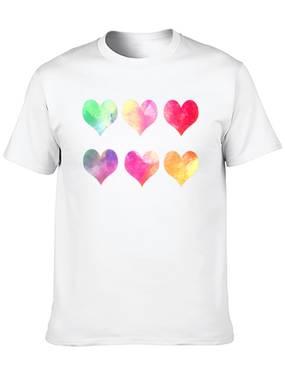 Watercolor Hearts Graphic T-Shirt