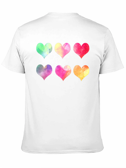 Watercolor Hearts Graphic T-Shirt