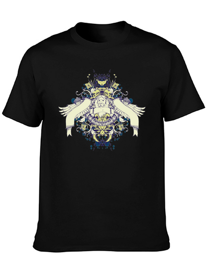 Graphic Print Black Casual T-Shirt