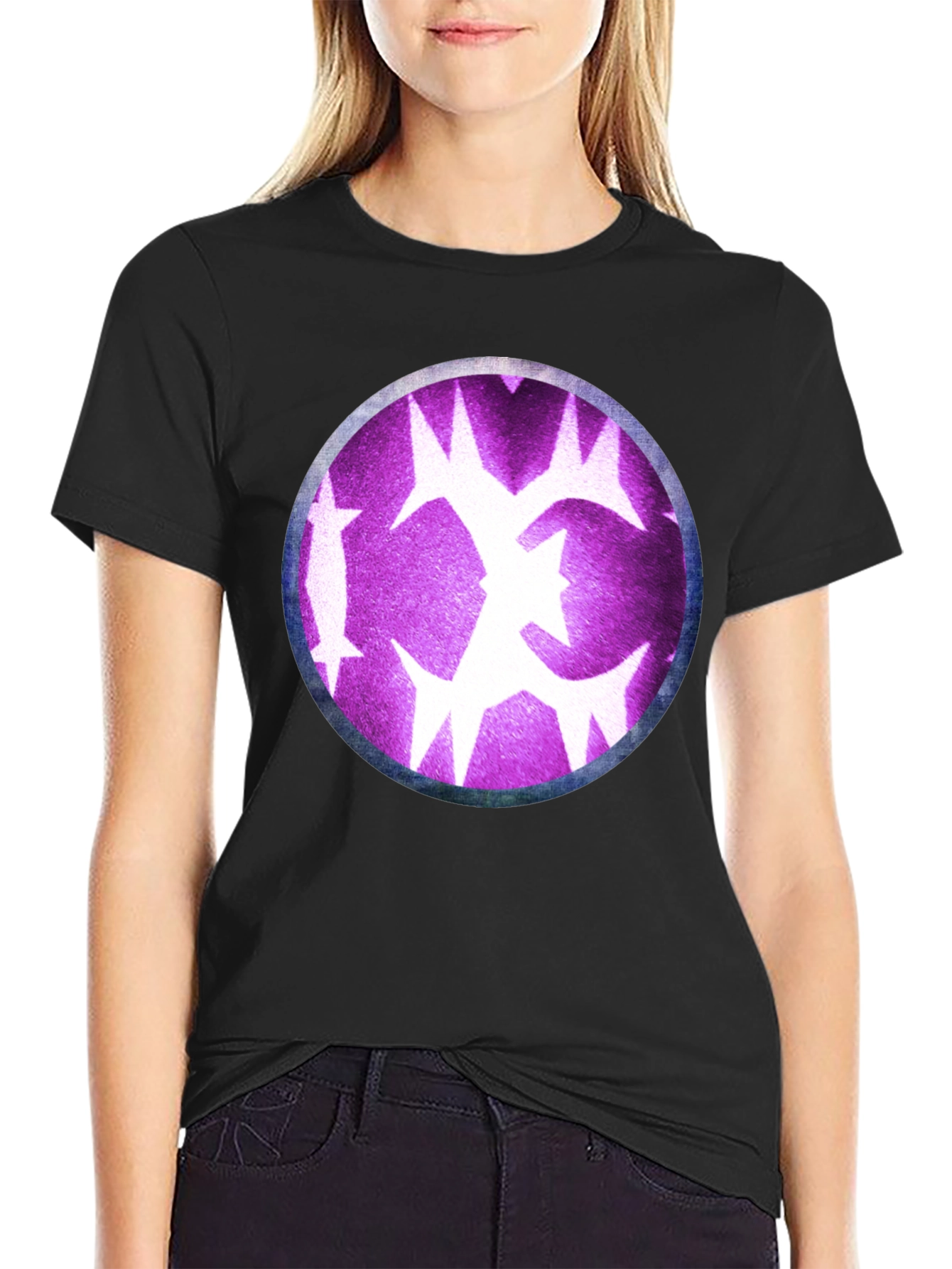 Graphic Tee - Purple Starburst Design