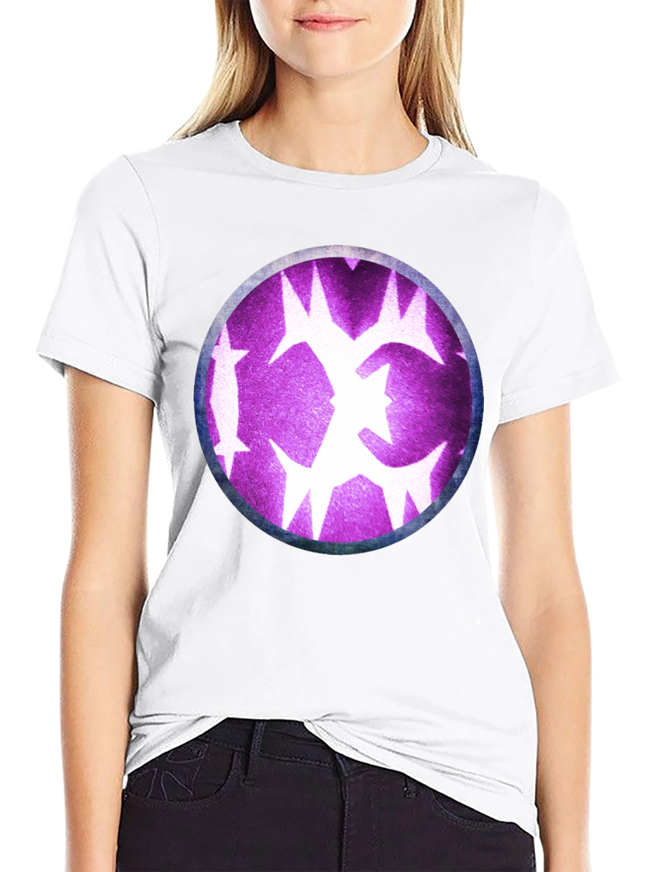 Graphic Tee - Purple Starburst Design