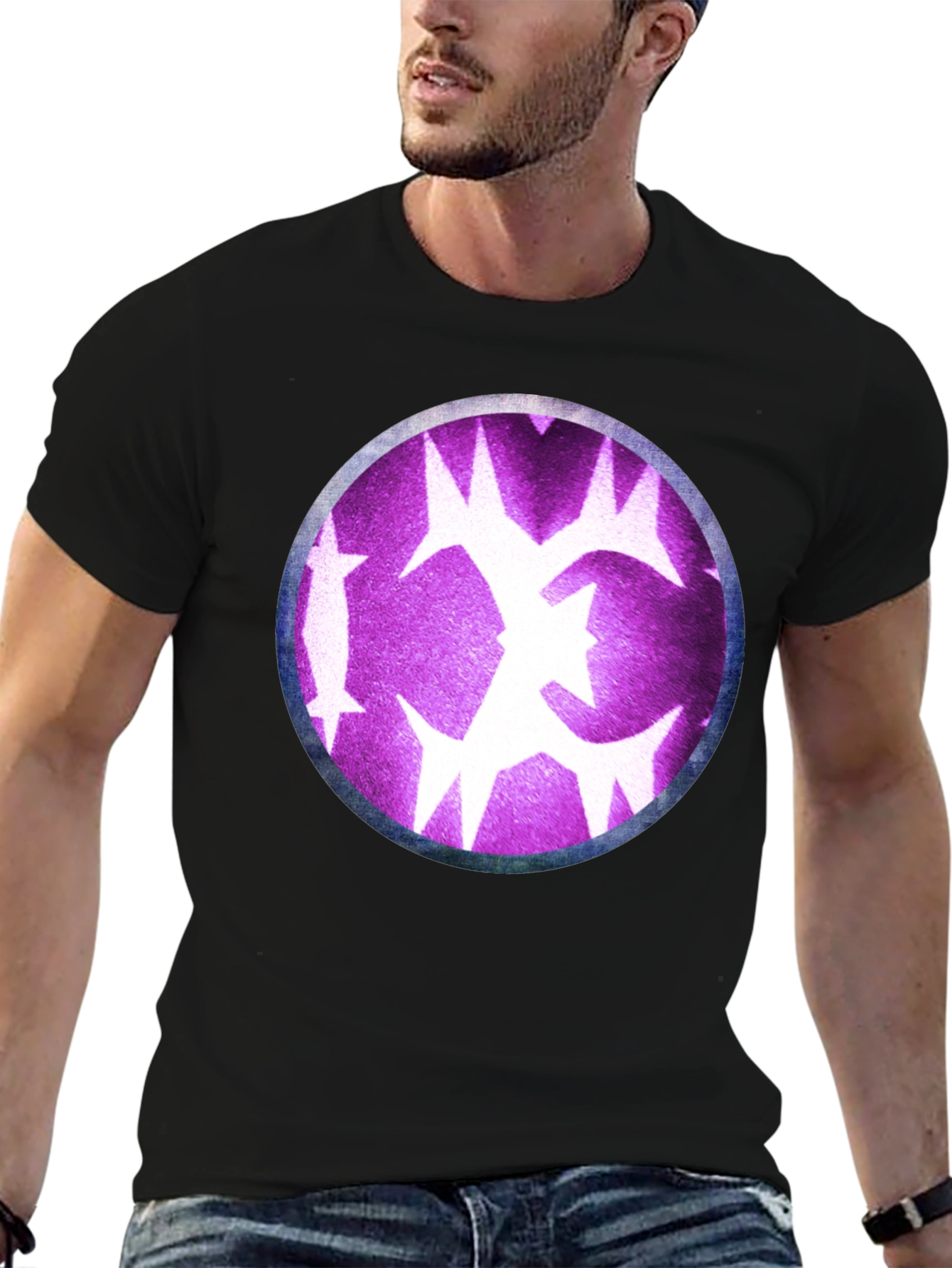 Graphic Tee - Purple Starburst Design