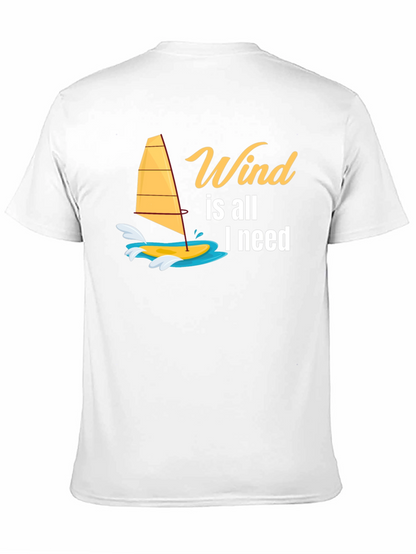 Wind is All I Need Black Graphic Tee