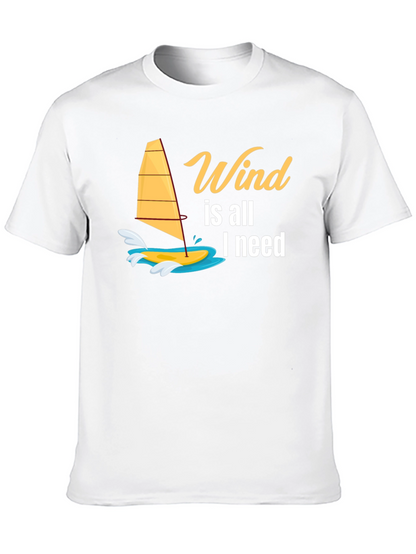 Wind is All I Need Black Graphic Tee