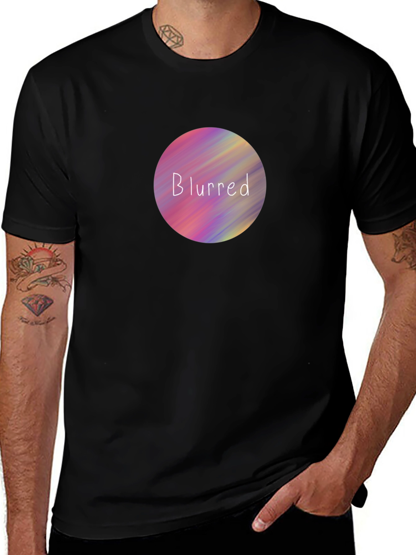 Blurred Circle Graphic T-Shirt - Soft Cotton Tee