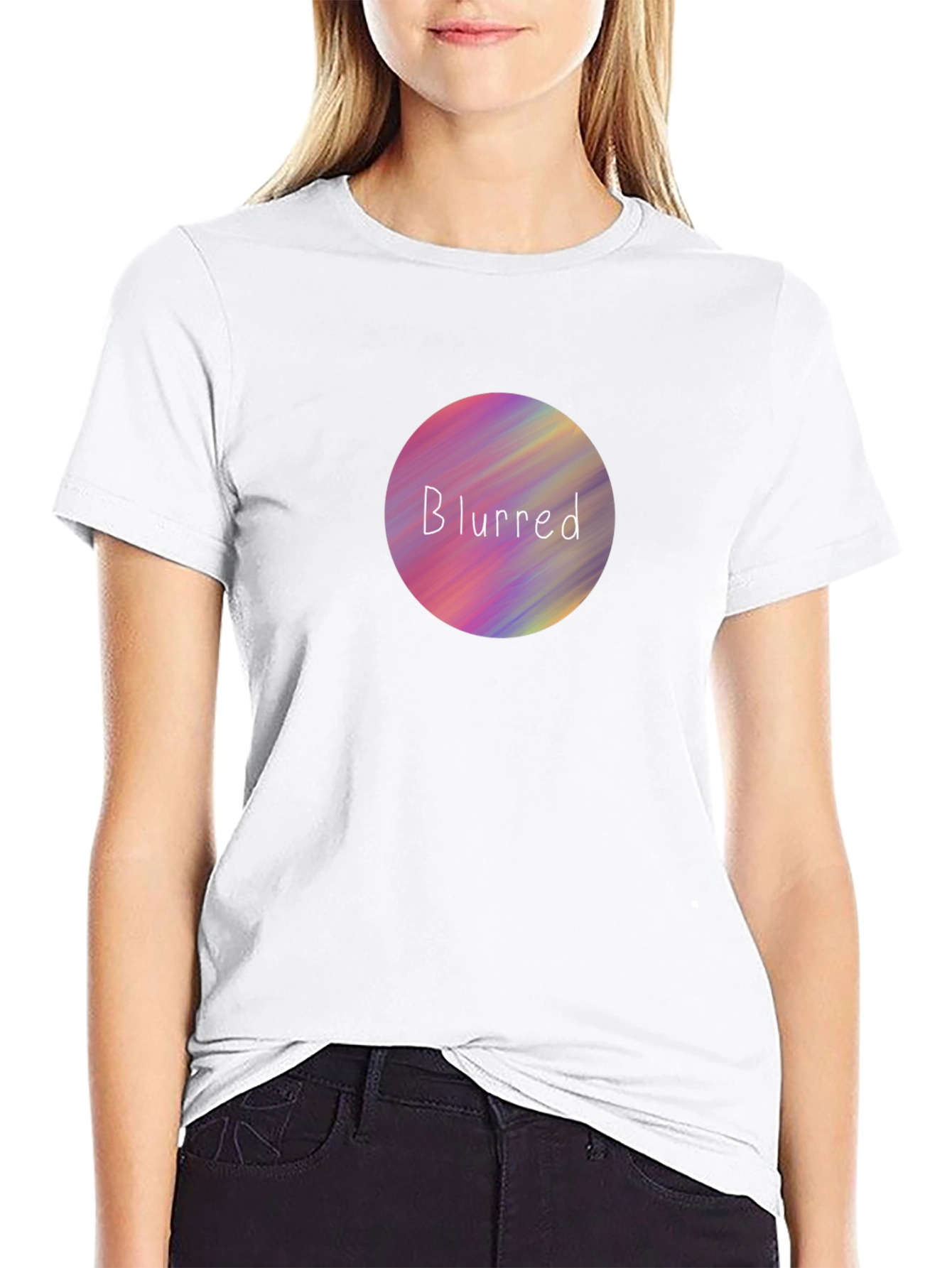 Blurred Circle Graphic T-Shirt - Soft Cotton Tee