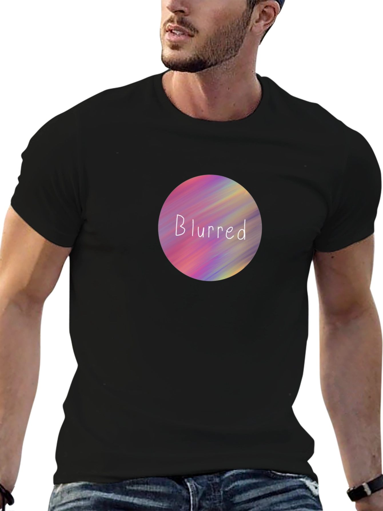 Blurred Circle Graphic T-Shirt - Soft Cotton Tee