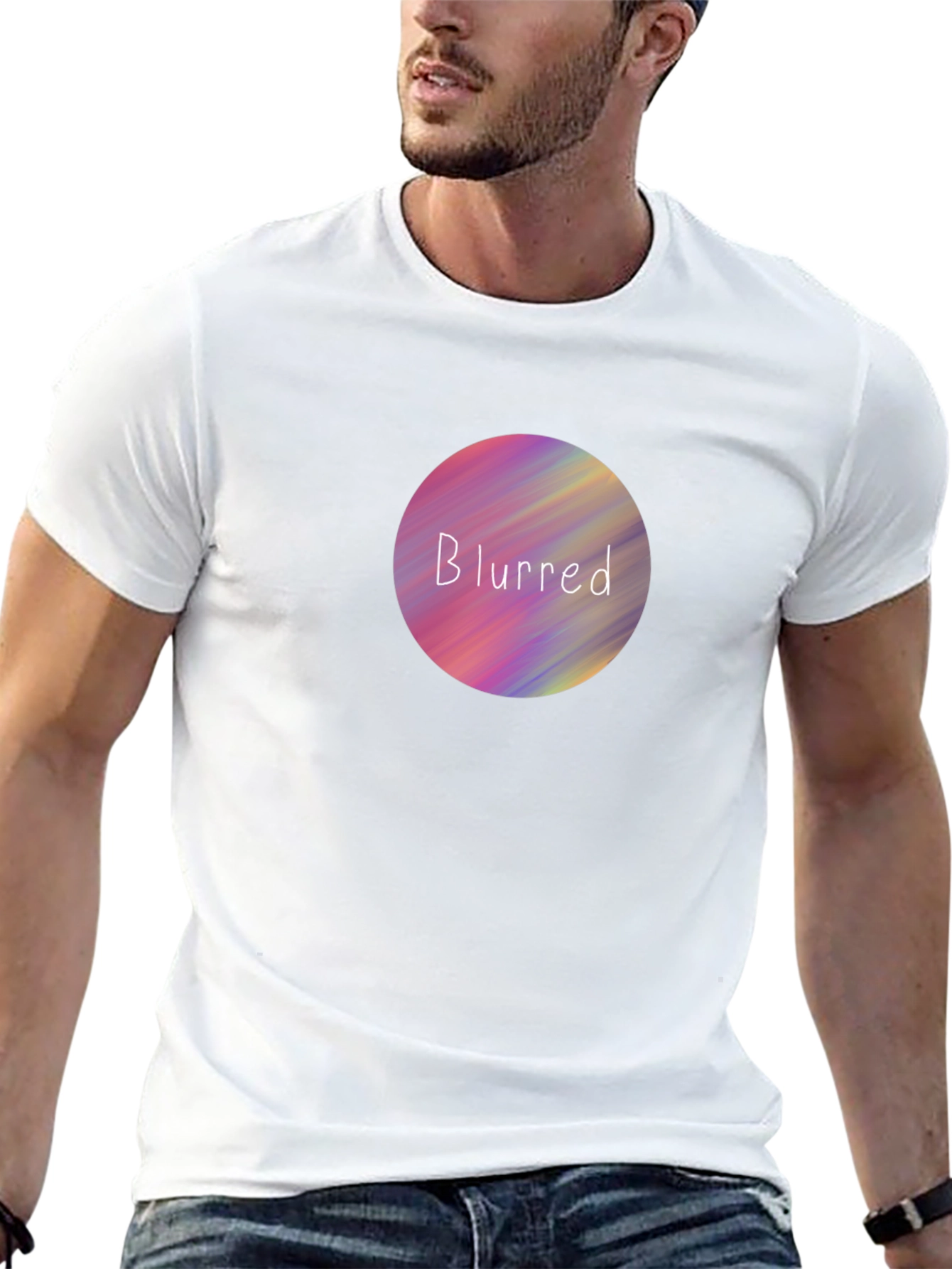 Blurred Circle Graphic T-Shirt - Soft Cotton Tee