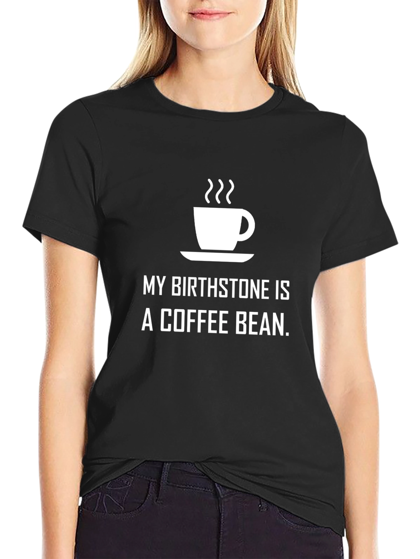 Coffee Bean Birthstone T-Shirt - Black Unisex
