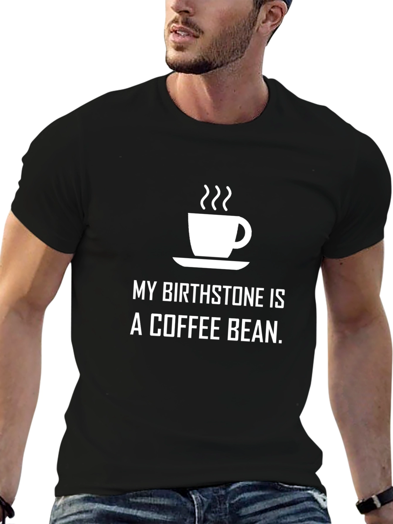 Coffee Bean Birthstone T-Shirt - Black Unisex