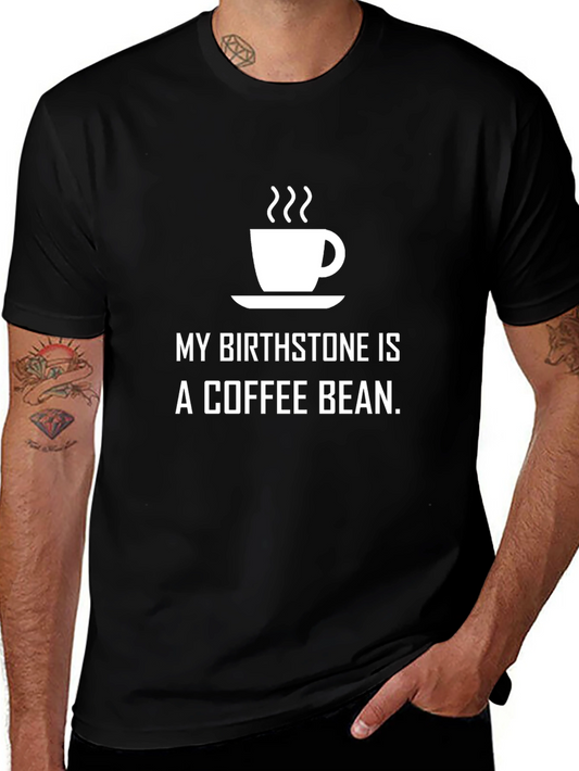 Coffee Bean Birthstone T-Shirt - Black Unisex