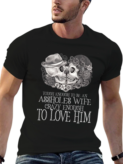 Tough Enough Skull Couple Graphic Tee