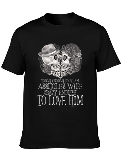 Tough Enough Skull Couple Graphic Tee