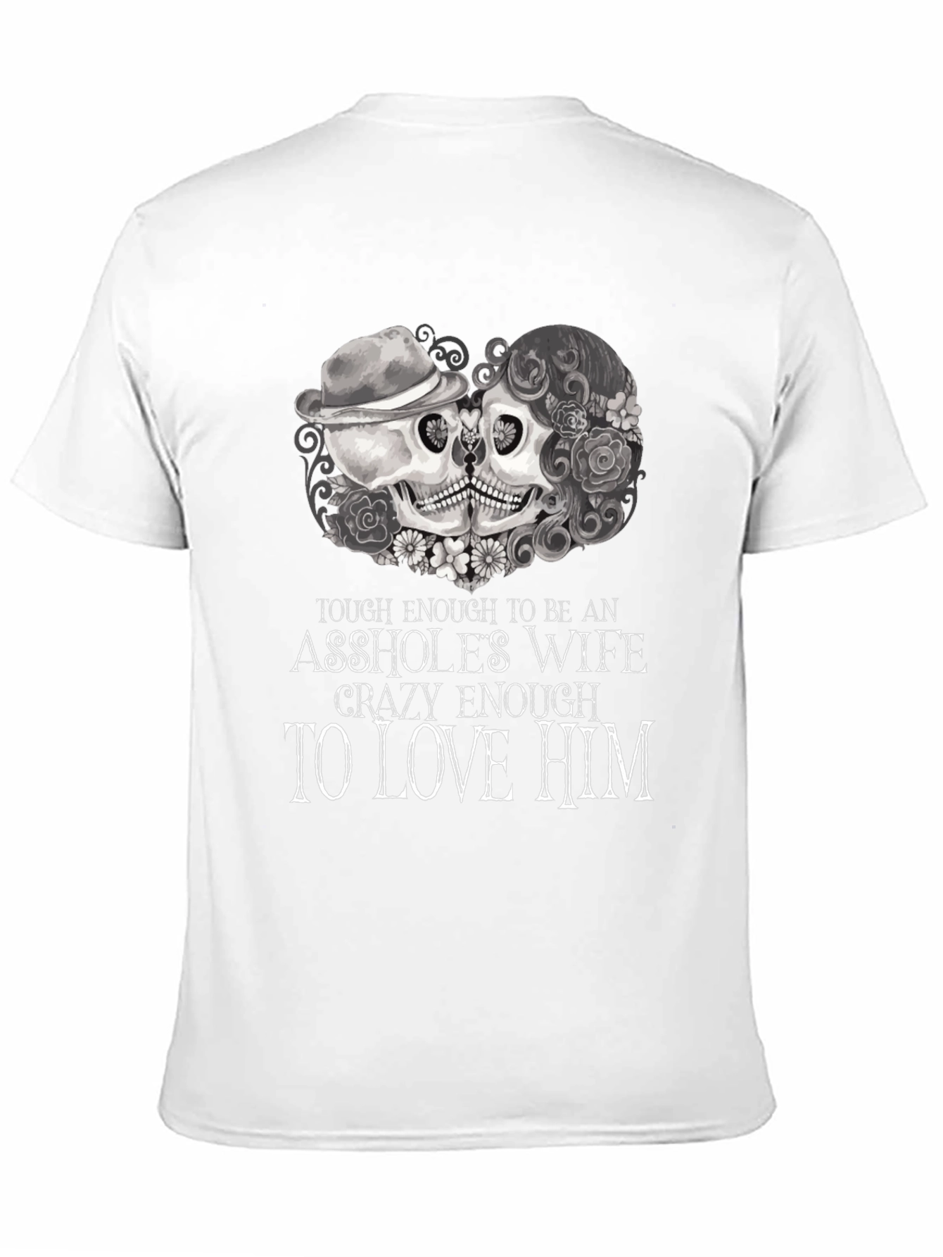 Tough Enough Skull Couple Graphic Tee