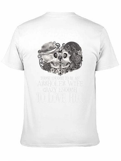 Tough Enough Skull Couple Graphic Tee