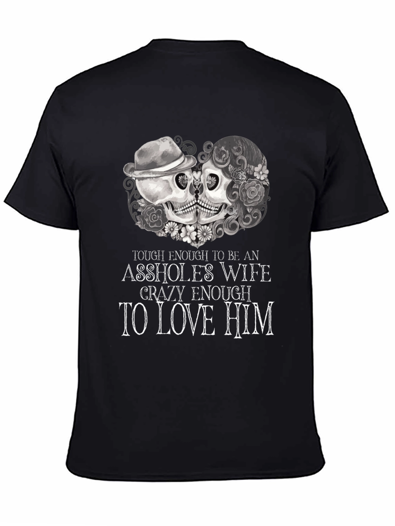 Tough Enough Skull Couple Graphic Tee