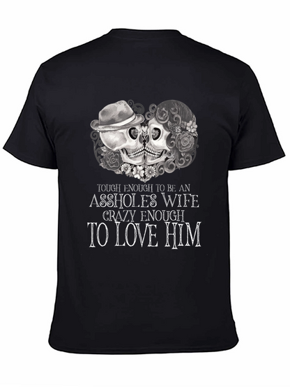 Tough Enough Skull Couple Graphic Tee