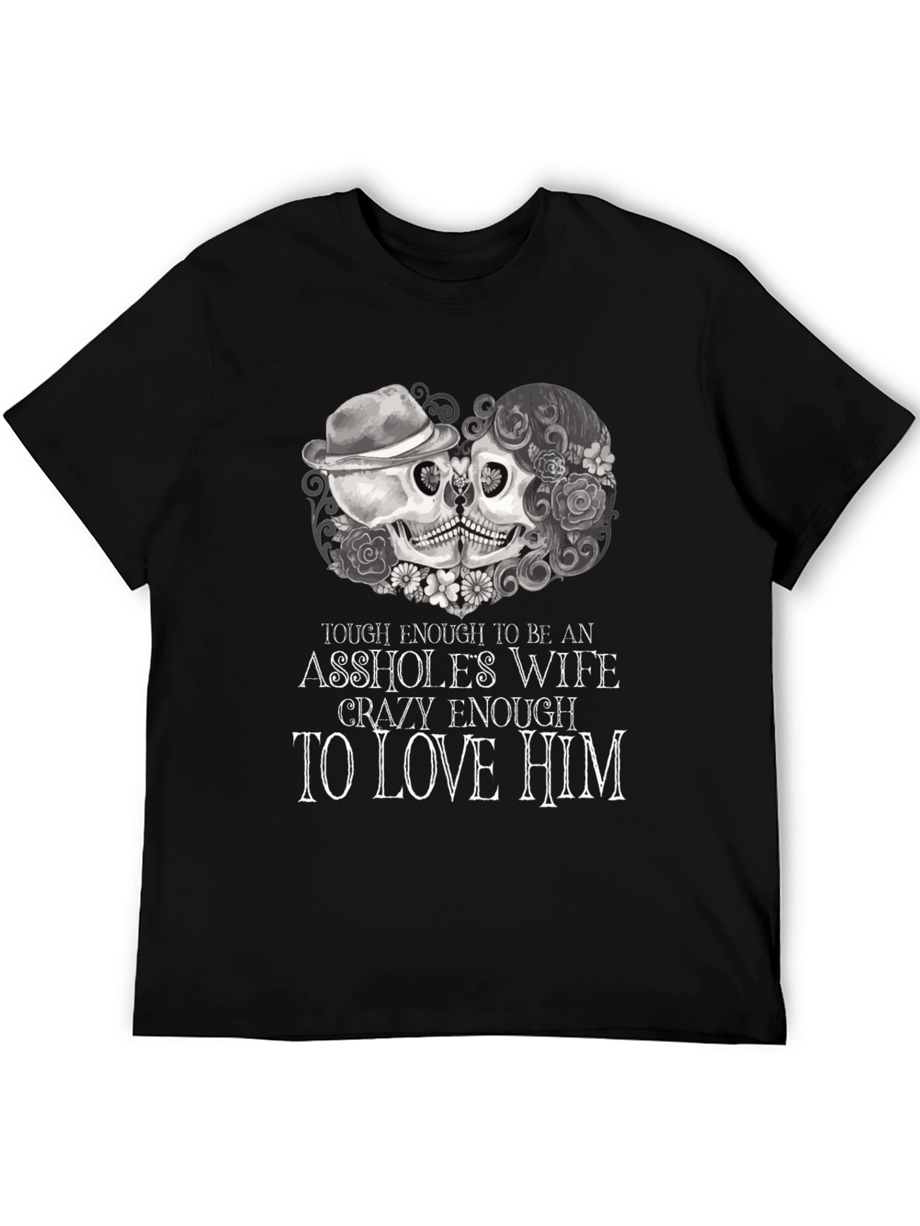 Tough Enough Skull Couple Graphic Tee