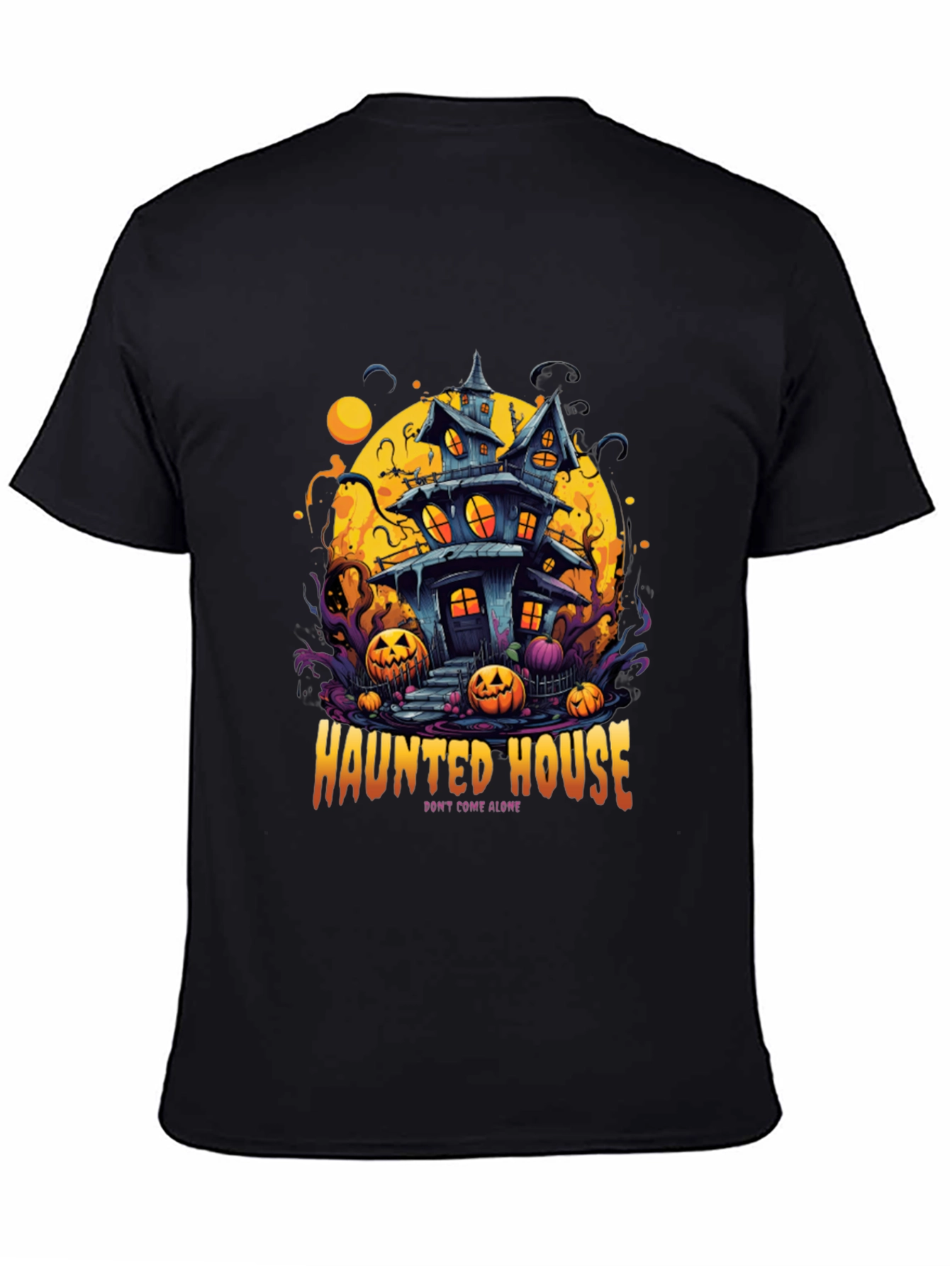 Spooky Haunted House Graphic Tee - Halloween Shirt