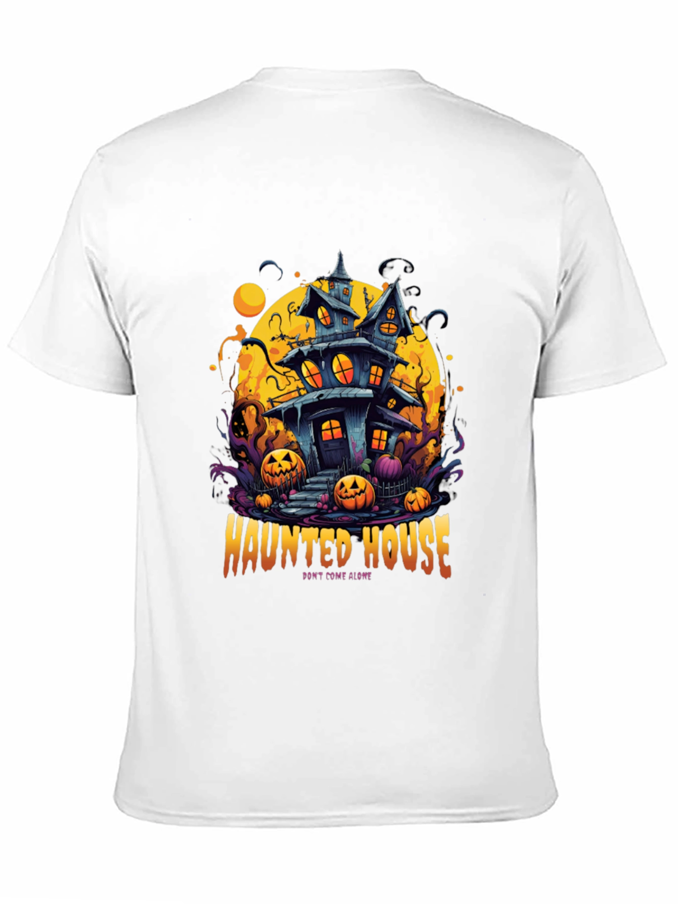 Spooky Haunted House Graphic Tee - Halloween Shirt